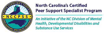 North Carolina Certified Peer Support Specialist Program logo – NCCPSS initiative for mental health and substance use recovery